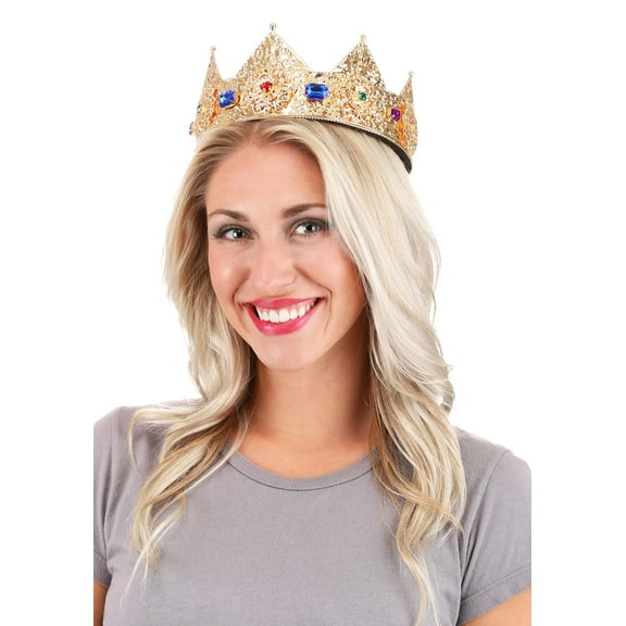 Gold Ladies Pointed Crown Adjustable 3"