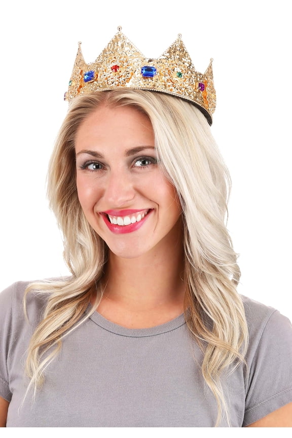 Gold Ladies Pointed Crown Adjustable 3"
