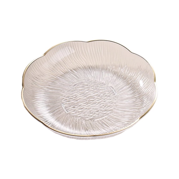 Gold Large Capacity Fruit Tray, Plastic Candy Snack Serving Platter, 6.18in Coffee Table Decor, Multi-Colour Household Party Snack Tray for Entertaining