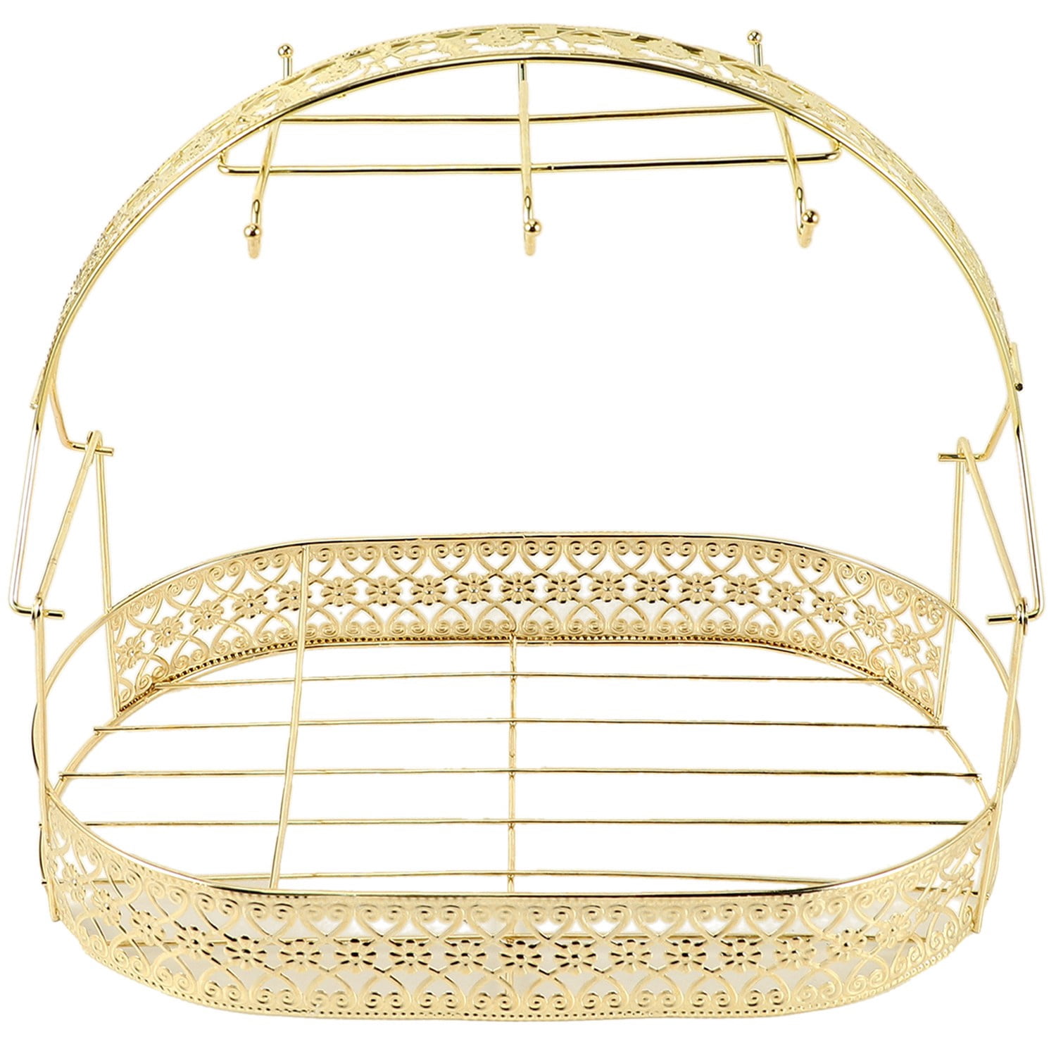 Gold Large-Capacity Storage Rack Plating Coffee Cup Hob Dish Rack Can ...