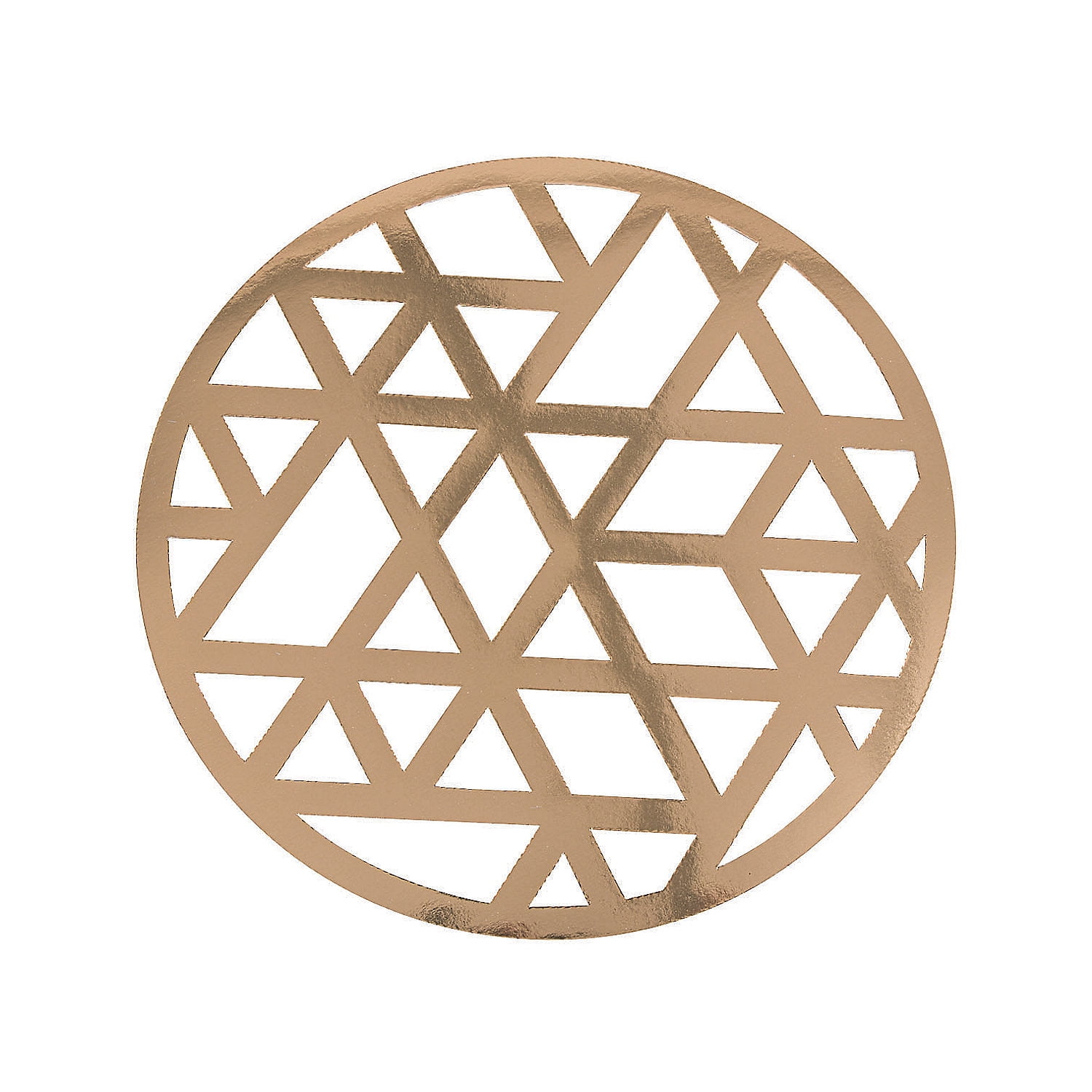 Gold Laser-Cut Geometric Cardstock Charger Placemats - 12" Set of 24