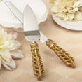 thumbnail image 1 of Gold Lattice Botanical Stainless Steel Cake Knife & Server Set, 1 of 1