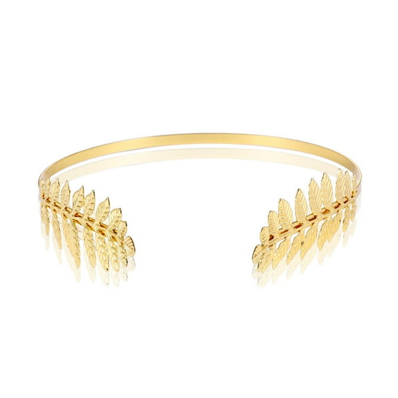 Gold Leaf Back-Worn Headband - Fashion Goddess Crown Hair Wrap for Women(LR Gold ONE SIZE 1PCS )