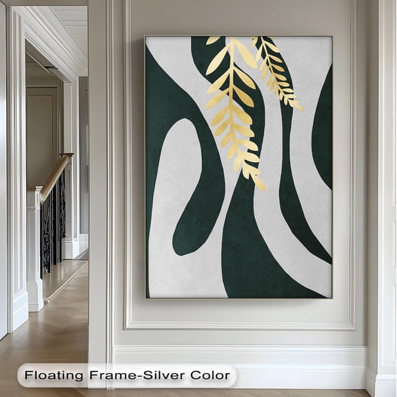 Gold Leaf Botanical Art Art Modern Abstract Print, Unframed Paper Print
