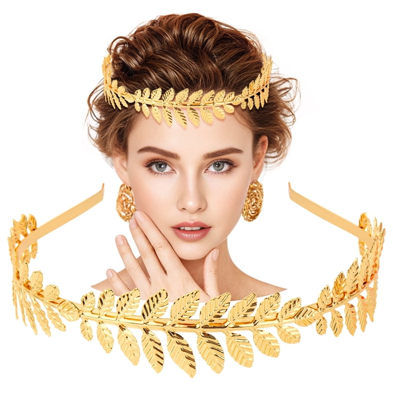 Gold Leaf Branch Hair Band, Goddess Crown Headband Bridal  display picture 1