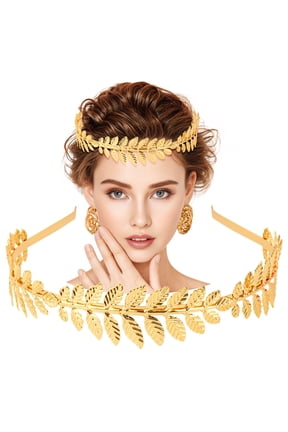 Gold Leaf Branch Hair Band, Goddess Crown Headband Bridal Headpiece for Weddings, Decorating, Photography, Festivals