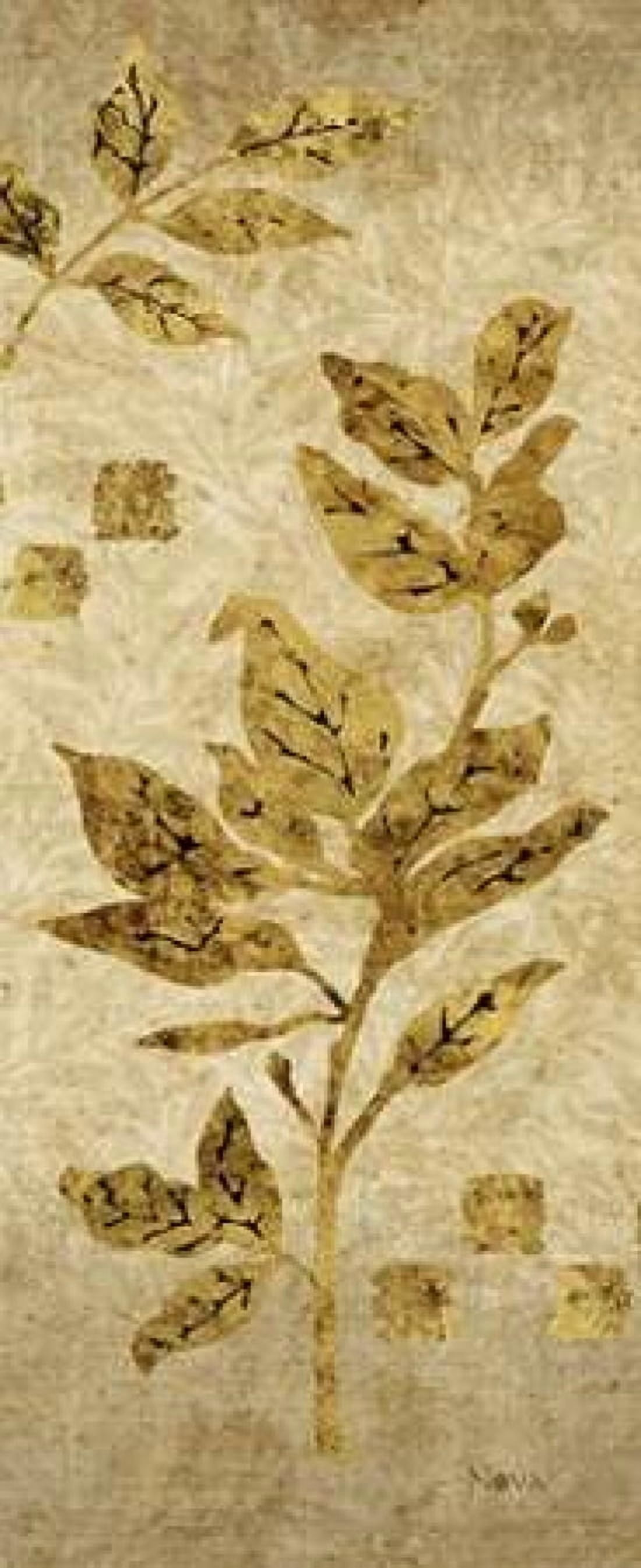 Gold Leaf Branches Panel I Canvas Art - Studio Nova (24 x 48)