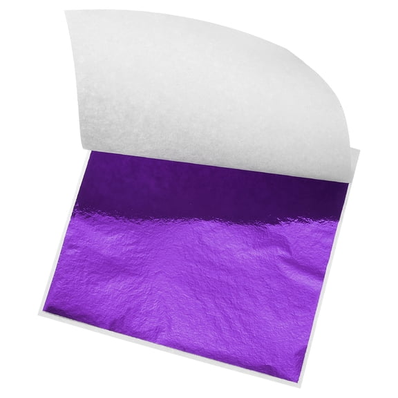 Gold Leaf Foil Sheet, Purple Leaf Papers, 3.3 x 3.1inch for Art Decoration, Sculptures, Painting, Pack of 100