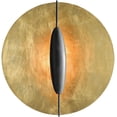 thumbnail image 1 of Gold Leaf Painted Gold French Black Pinders Wall Sconce, 1 of 3