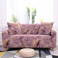 thumbnail image 1 of Gold Leaf Pattern Geometric Elastic Sofa Cover for Living Room Marble Printing Slip Sleeve Corner Sofa Cover for Home Decoration, 1 of 4