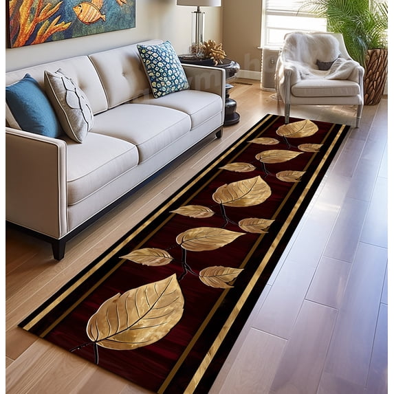 Gold Leaf Runner 2.6x12 ft =80x365 cm