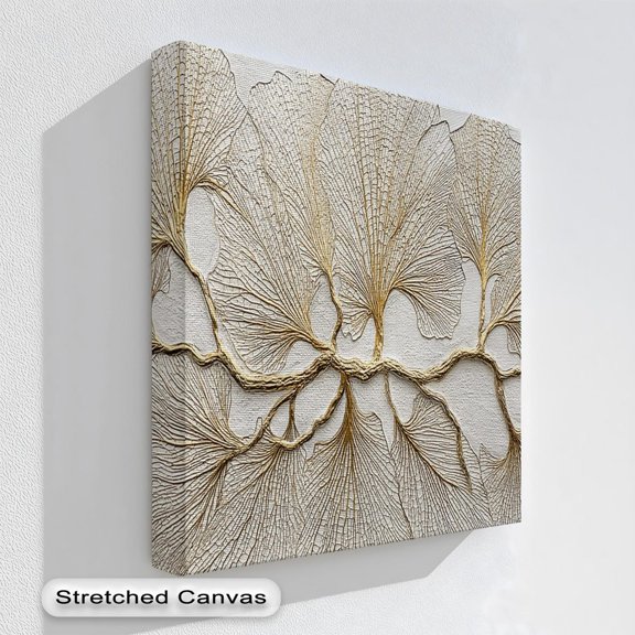 Gold Leaf Vein Abstract Art Art Botanical Texture
