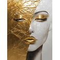 thumbnail image 1 of Gold Leaf Woman Face Canvas Art Print，Suitable for Living Room，Bedroom，Bathroom，Office，Hotel Decoration, 1 of 8