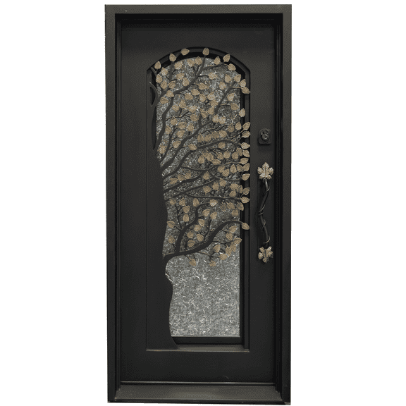 Gold Leaves Iron Door