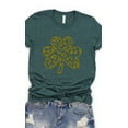 thumbnail image 1 of Gold Leopard Print Clover Graphic Tee T-Shirt, 1 of 5