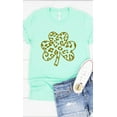 thumbnail image 1 of Gold Leopard Print Clover Graphic Tee T-Shirt, 1 of 6
