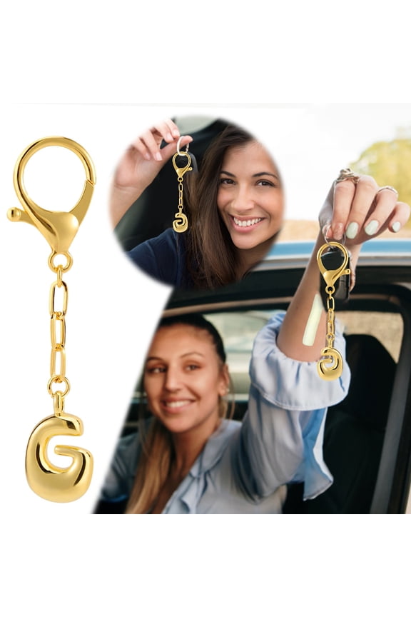 Gold Letter G Keychain Elegant Copper Alphabet Charm Durable Key Ring for Daily Use and