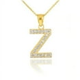 thumbnail image 1 of Gold Letter "Z" Diamond Initial Pendant Necklace :  10K  Pendant only, 1 of 1