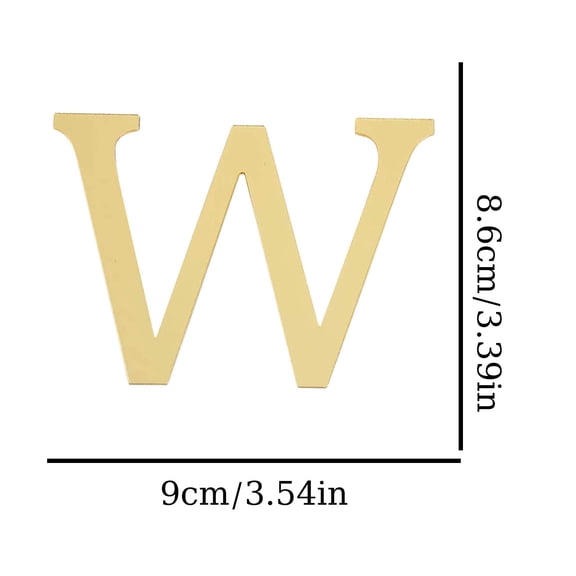 Gold Letters for Wall Stickers Gifts, Acrylic Mirror Decal Wall Decor Stickers, Acrylic Wall Stickers, 26 Letters DIY 3D Wall Decor for Living Room, Bedroom, and Home Office