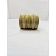 thumbnail image 1 of Gold & Light Green Color Rhinestone Bangles, 1 of 4