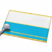 Gold Line 2x3ft Non Slip Area Rug Blue Color Block Rectangular Geometric Modern Washable&nbsp;Soft Area Rugs for Living Room, Indoor&nbsp;Circle Carpet for Bedroom Dining Room Kitchen