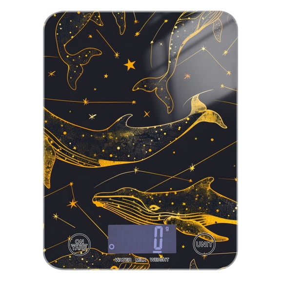 Gold Line Whale Food Scale Digital Kitchen Scale Waterproof Grams Ounces lbs for Weight Loss