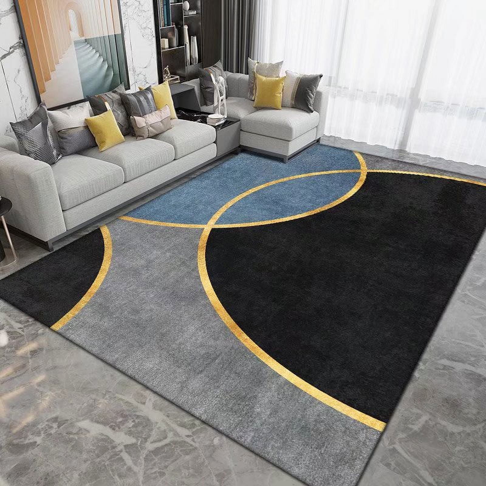 Gold Line ration Rug Nordic Carpets for Living Room Light Luxury Home ...
