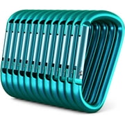 GOLD LION GEAR Gold Lion Carabiner 12 Pack - 3" Aluminum Carabiner D Shape Buckle Pack, Keychain Clip, Spring Snap Key Chain Clip Hook Buckle Teal (12pack - Teal)