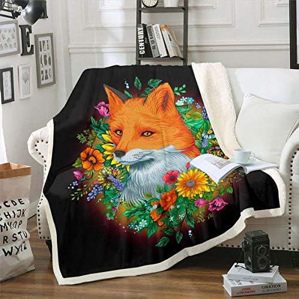 Gold Lion Sherpa Blanket Lion Head Fleece Blanket African Safari