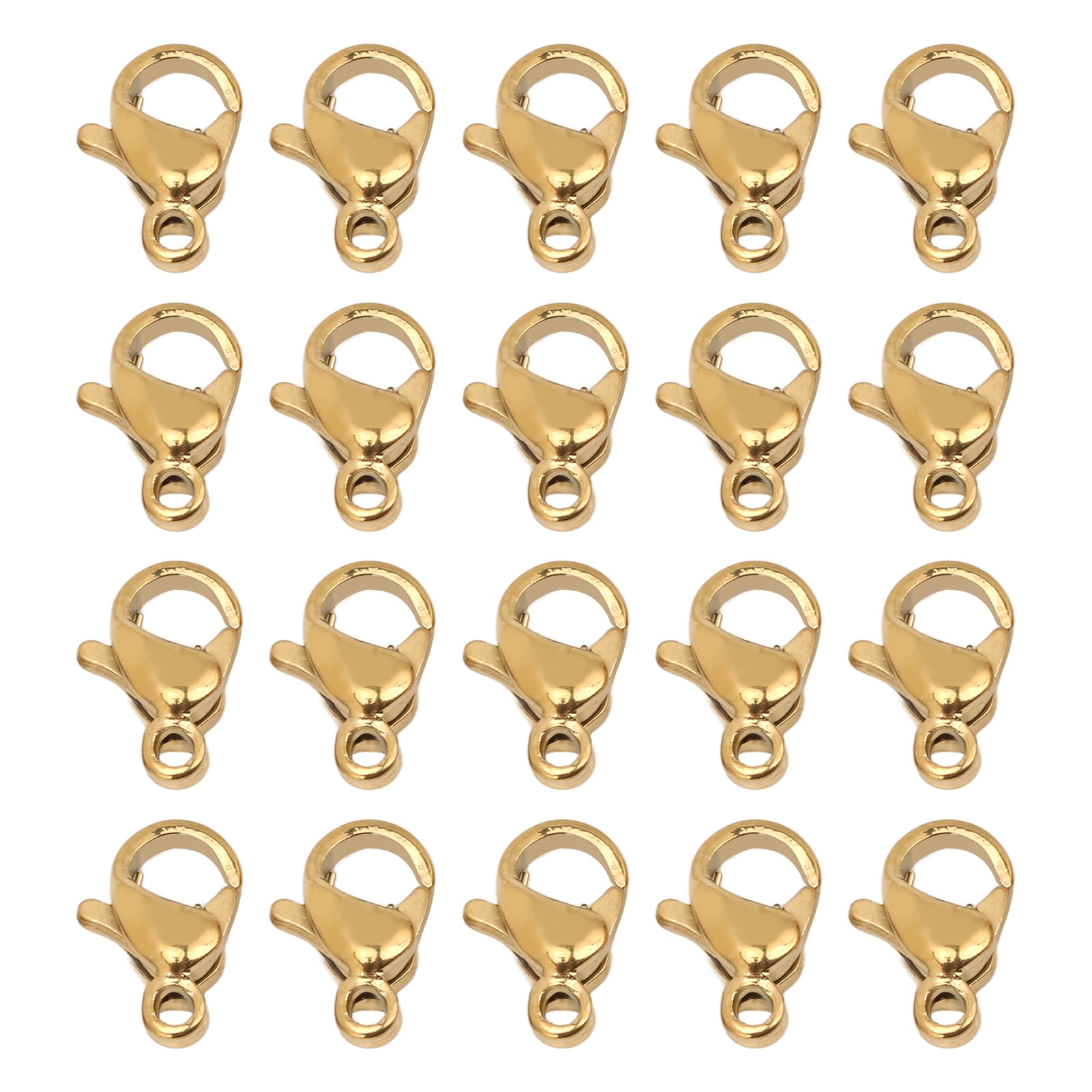 Stainless Steel Lobster Clasp - 30pcs 16mm Metal Lobster Clasps