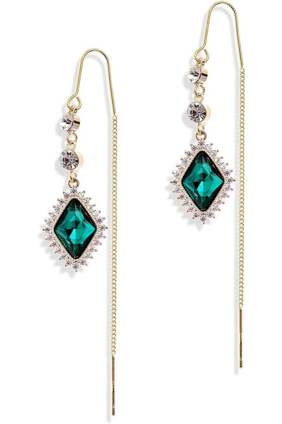 Gold Long Chain Threader Earrings For Women - Fashion Statement Drop Dangle Thread Earrings Jewelry Gift[Z6851]