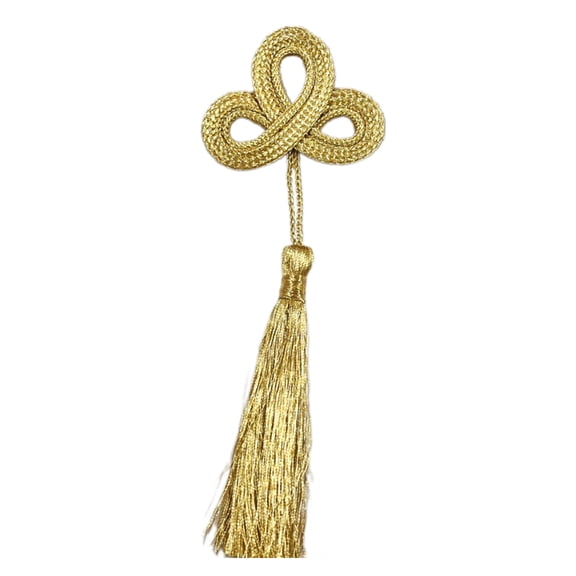 Gold Long Tassels Trim Handmade Clovers Tassels Decorative Ornament Fashion Accessories for Home Curtains Decoration