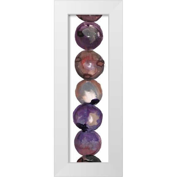 Gold, Lora 12x32 White Modern Wood Framed Museum Art Print Titled - Circular Waters 1
