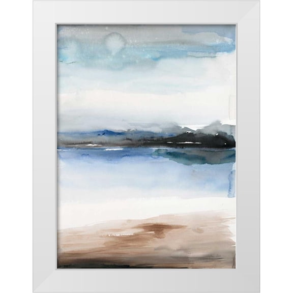 Gold, Lora 25x32 White Modern Wood Framed Museum Art Print Titled - Flow 1