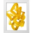thumbnail image 1 of Gold, Lora 25x32 White Modern Wood Framed Museum Art Print Titled - Gestural Brush 1, 1 of 4