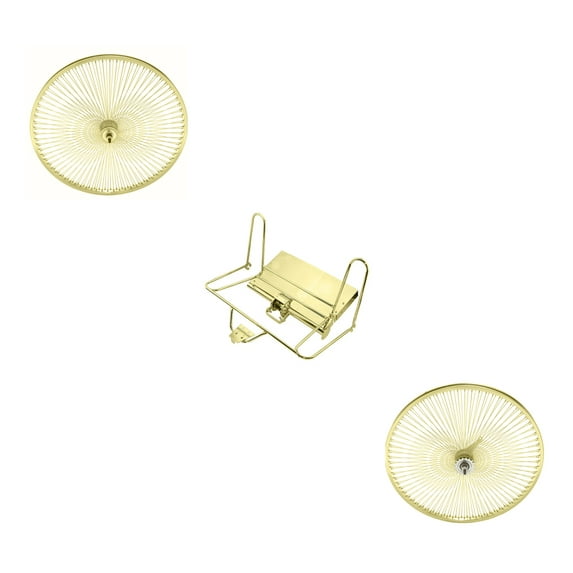 Gold Lowrider Trike Conversion Kit with plate for 26 inch Bike. Comes with Two Gold 144 spoke wheels. Tricycle, Trike, three-wheel bike conversion kit