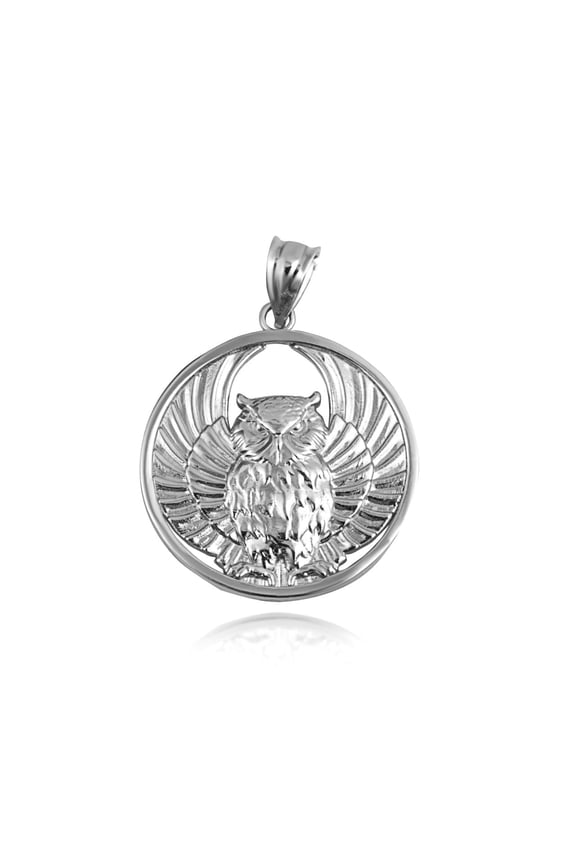 Charm Pendant Necklace, 10k White Gold