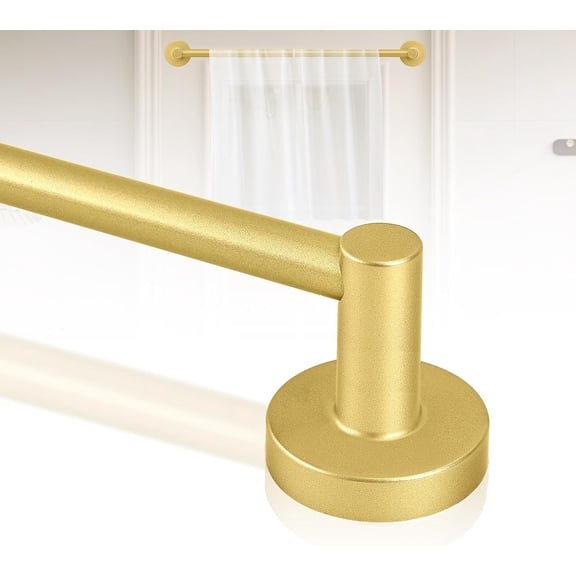 Gold Magnetic Curtain Rod for Door:Magnet Curtain Rods for Classroom Whiteboard,Small Adjustable Magnetic Towel Bar,Tool-Free French Magnet Pole with Leather Protective Cover No Drilling 16-28"