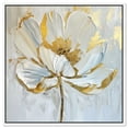thumbnail image 1 of Gold Magnolia II Floral Fine Wall Art Canvas Wall Art by Art Remedy, White Floater Frame, 31" x 31", 1 of 7
