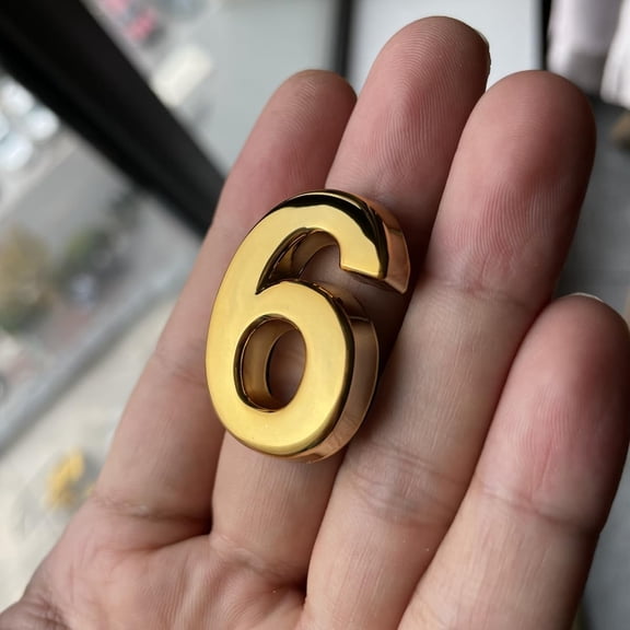 Gold Mailbox Number Stickers 1.5 Inch Self Adhesive 2 Set Pack