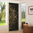 Gold Mandala Self adhesive Door Sticker Modern Flowers Decoration