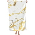 thumbnail image 1 of Gold Marble Large Beach Towel - Plush Thick Cotton Pool Towel, Adult Beach Towels, 1 of 16