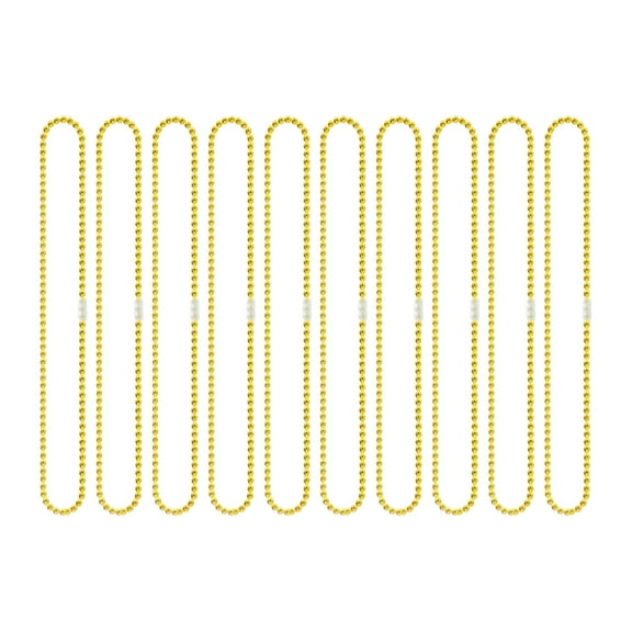 Gold Mardi Gras Bead Necklace Party Favor Set Carnival Accessories For Parade Holiday Celebration Costume Throw Decorations Gold Color