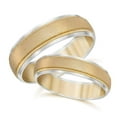 thumbnail image 1 of Pompeii3 Gold Matching His Hers Two Tone Wedding Band Ring Set, 1 of 5