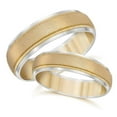 thumbnail image 1 of Pompeii3 Gold Matching His Hers Two Tone Wedding Band Ring Set, 1 of 5