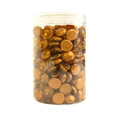 Gold Matte Metal Glass Gems 48 oz.