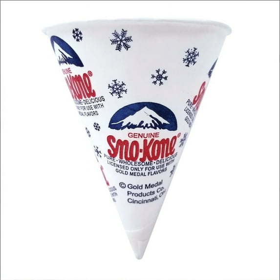 Gold Medal Sno-Kone Cup 6 Oz Disposable - Heavy-Duty Paper - 1000 Pack