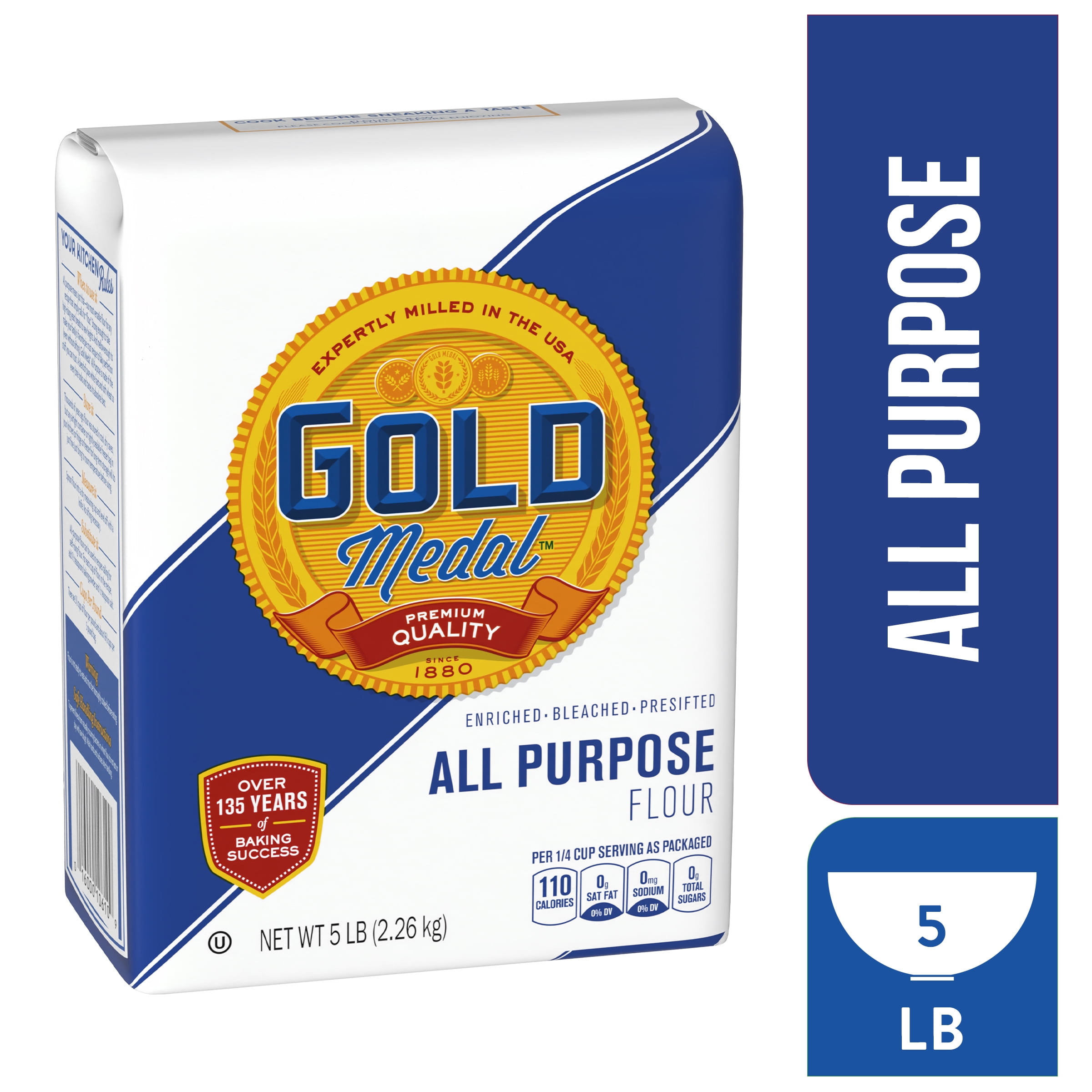 Gold Medal Flour, All Purpose Flour, Baking And Cooking Ingredient, 5