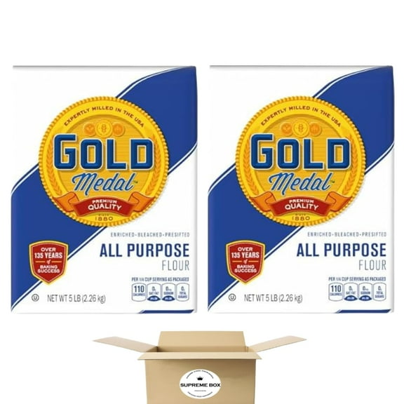 Gold Medal - Flour - All Purpose 5.00 lb - Pack of 2 with Supreme Box RED13