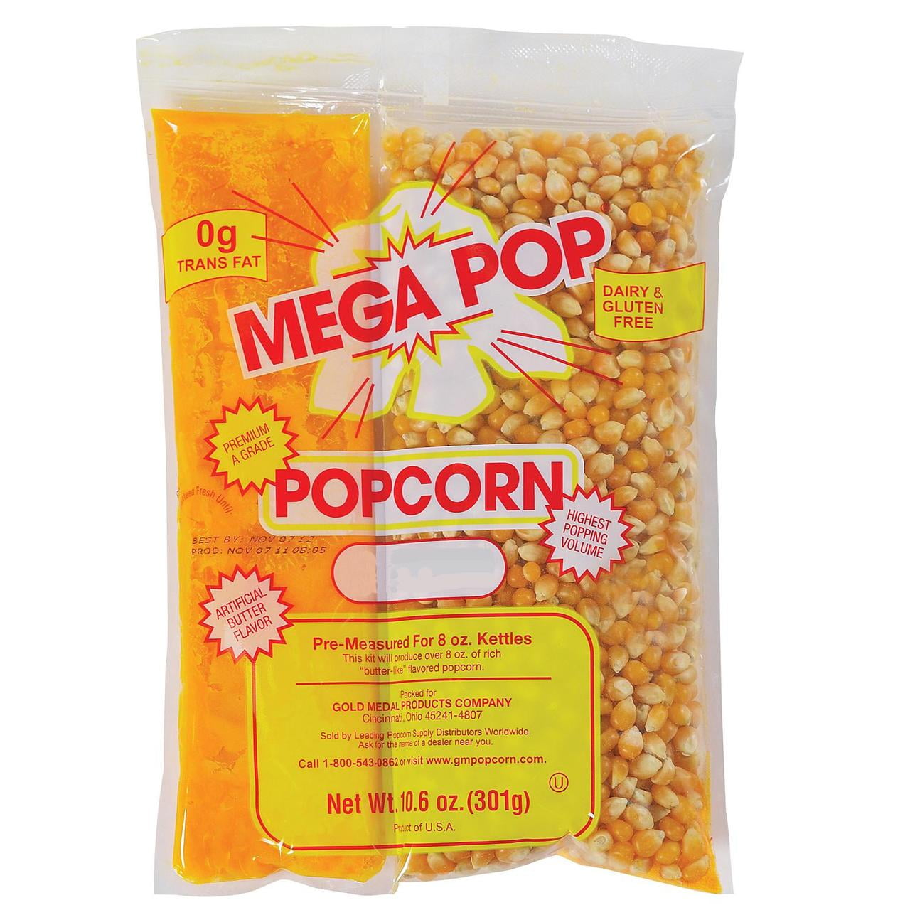 Gold Medal Mega Pop Popcorn Kit, Assorted 8 oz. 24 Ct. 